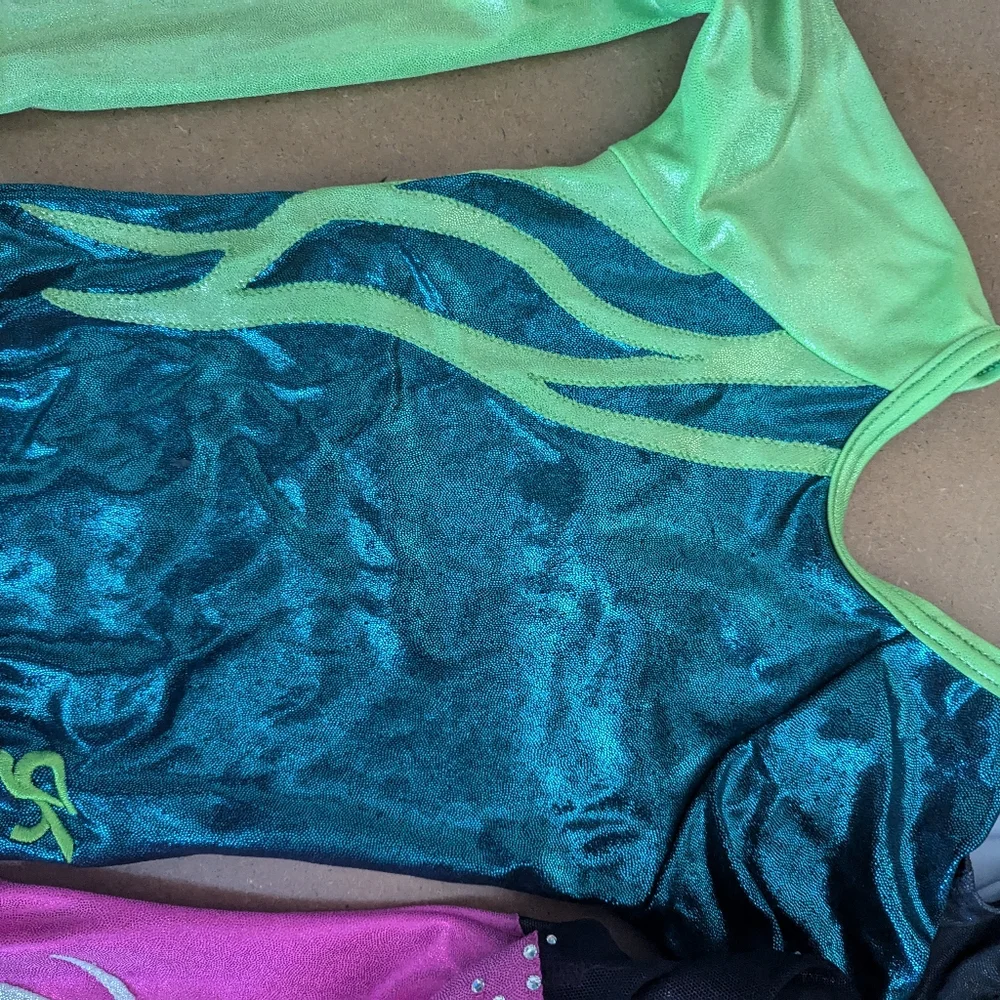 GK Elite Gymnastics Leotards CS Small 4 huge lot - Picture 3 of 7